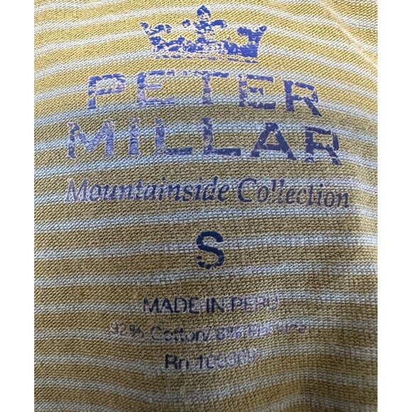 Peter Millar Mountainside Collection Polo Shirt Men S Green Blue Striped Stretch - Picture 7 of 9